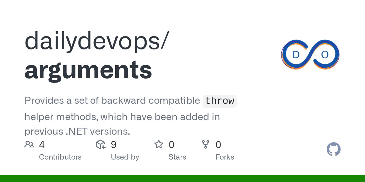 Provides a set of backward compatible `throw` helper methods, which have been added in previous .NET versions.