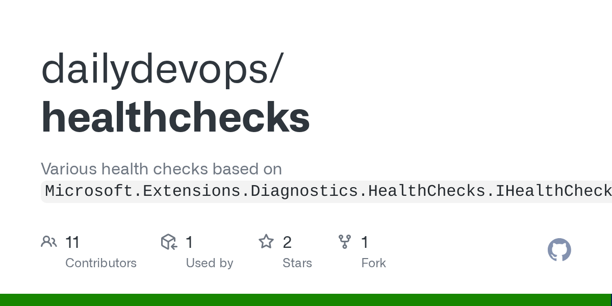 Various health checks based on `Microsoft.Extensions.Diagnostics.HealthChecks.IHealthCheck` Various health checks based on `Microsoft.Extensions.Diagnostics.HealthChecks.IHealthCheck`